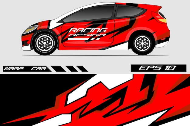 Diseño de calcomanía para envolver autos deportivos