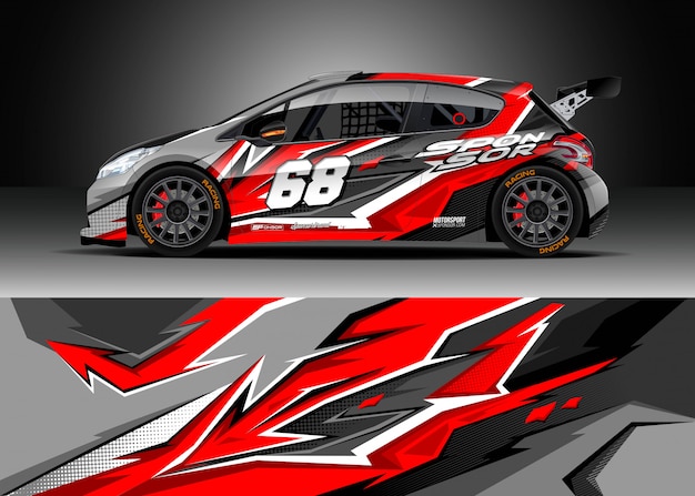 Diseño de calcomanía para rally.