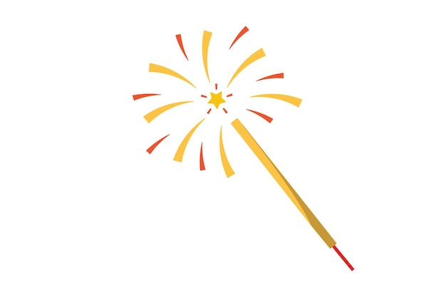 Diseño de calcomanías de Año Nuevo de fuegos artificiales