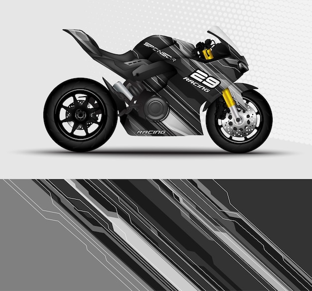 Vector diseño de calcomanías y calcomanías de vinilo para motocicletas deportivas