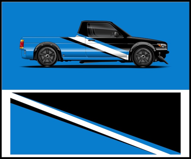 Diseño de calcomanías de envoltura de automóviles para vehículos de envoltura, camionetas y vectores gráficos