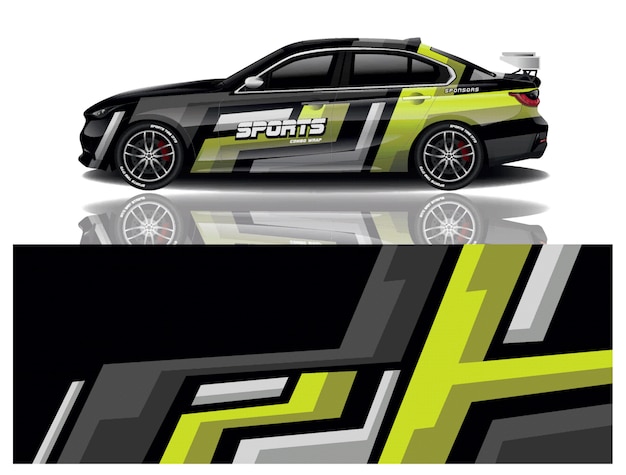 Diseño de calcomanías para envolver autos deportivos