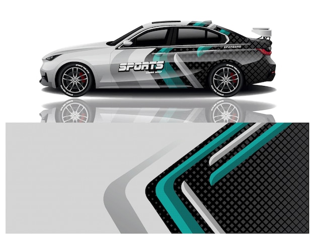Diseño de calcomanías para envolver autos deportivos
