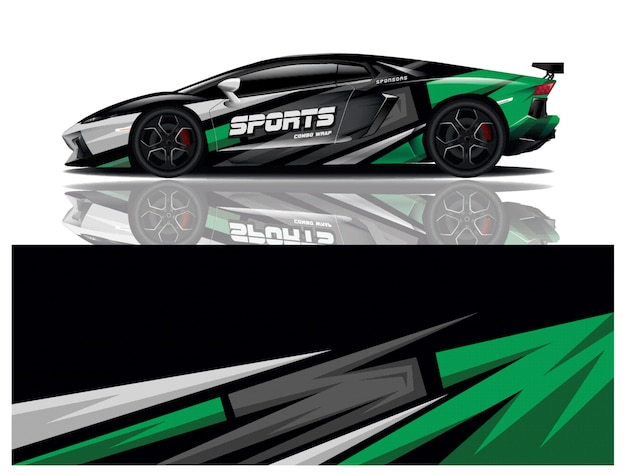 Diseño de calcomanías para envolver autos deportivos