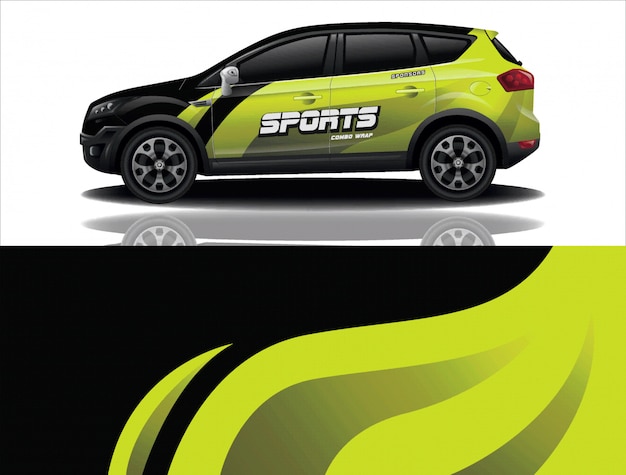Diseño de calcomanías para envolver autos SUV
