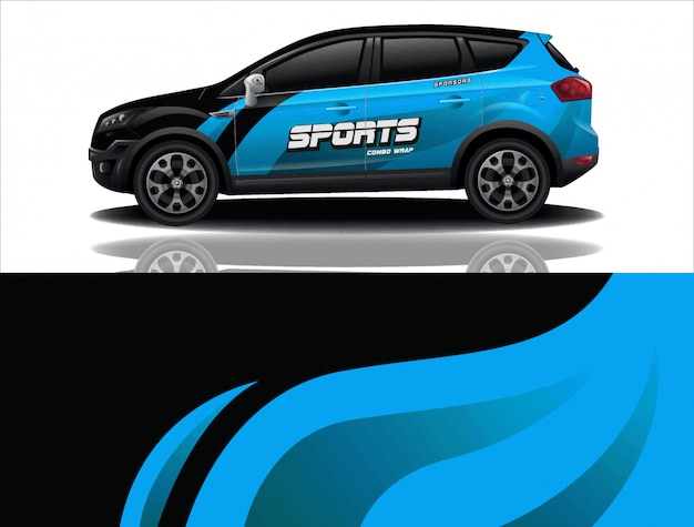 Diseño de calcomanías para envolver autos SUV