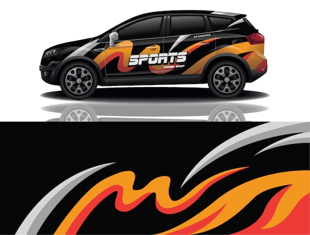 Diseño de calcomanías para envolver autos SUV