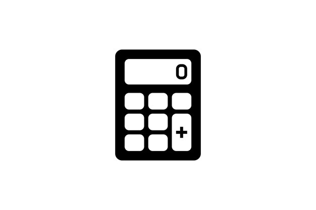 diseño de la calculadora de iconos de negocios negro