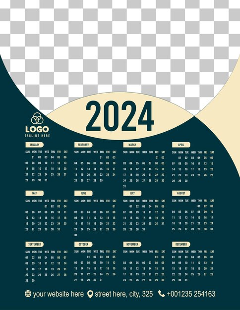 diseño del calendario 2024