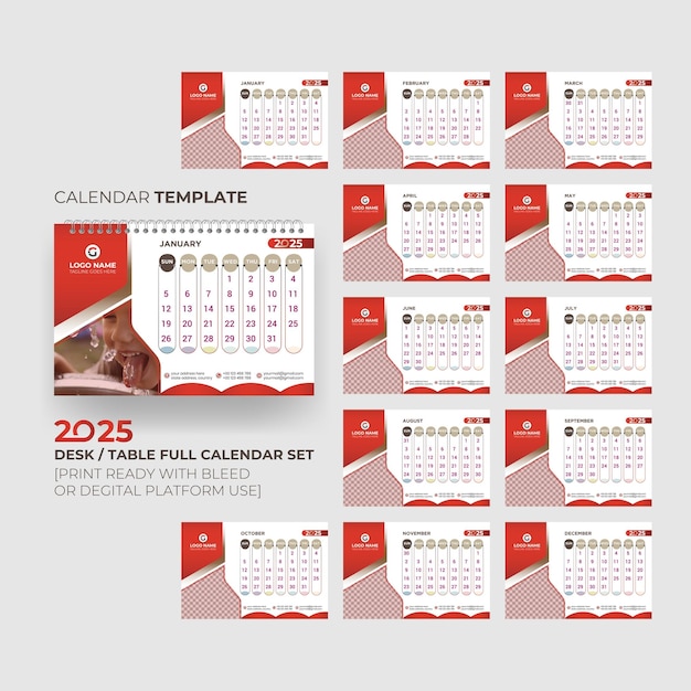 Diseño del calendario 2025