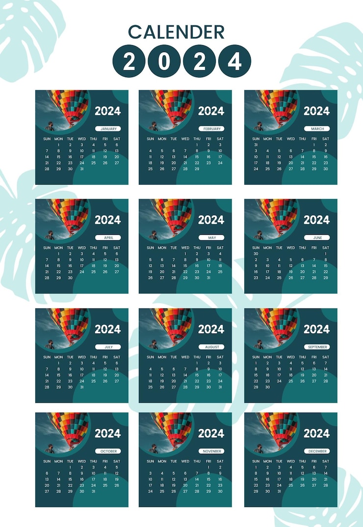 Diseño de calendario de pared vectorial