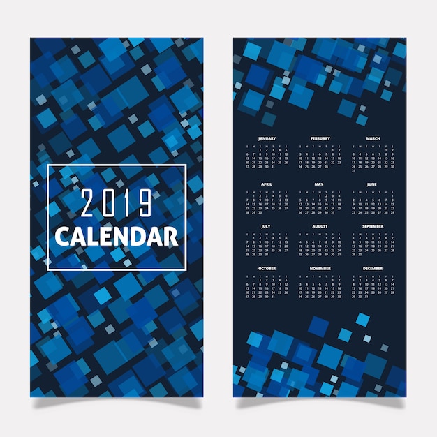 Vector diseño de calendario vector 2019