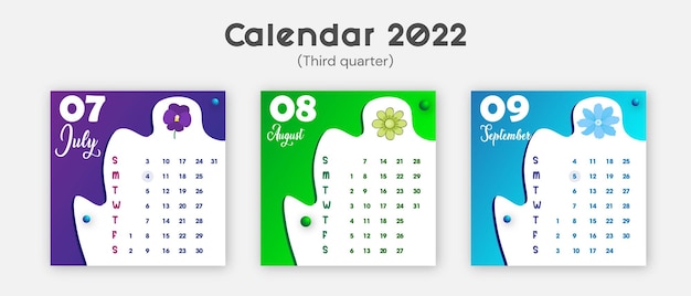 Vector diseño de calendario
