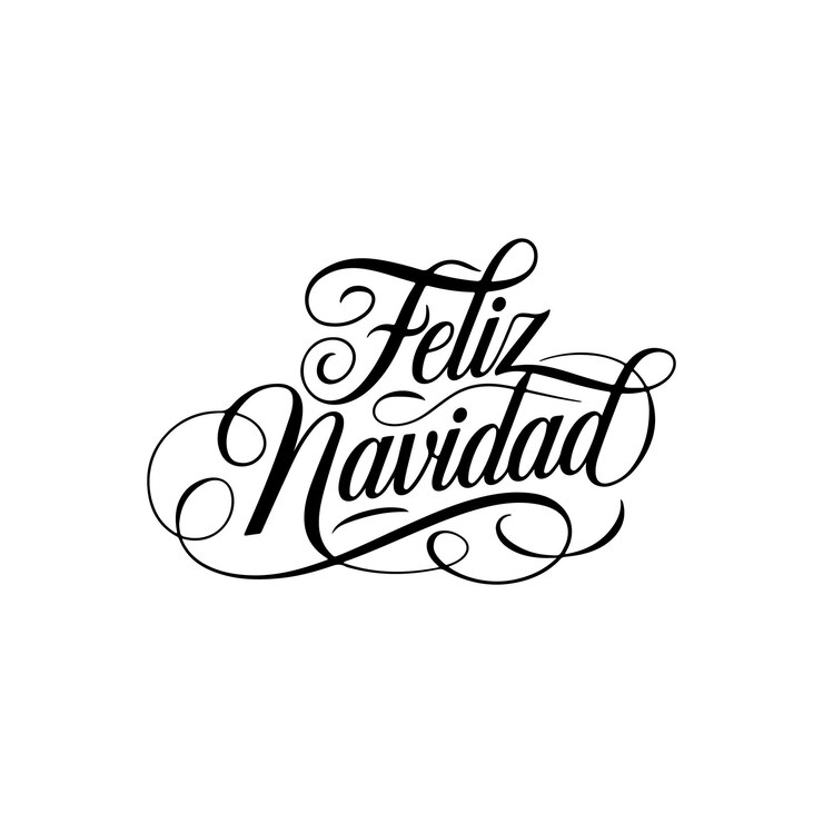 Vector diseño de caligrafía feliz navidad de estilo elegante para un saludo de navidad alegre y festivo