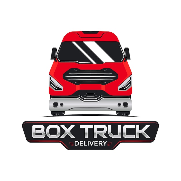 Diseño de camión express cargo delivery company template idea front side truck illustration