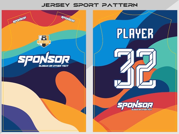 Diseño de camisa deportiva listo para imprimir camisa de fútbol para sublimación