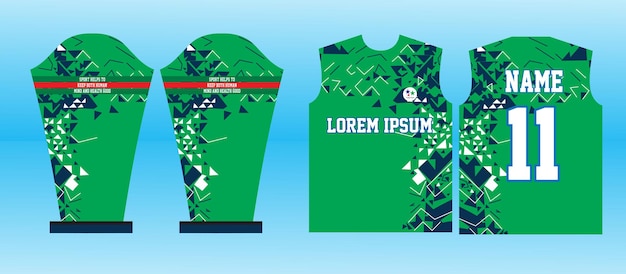 Vector diseño de camisa deportiva listo para imprimir camisa de fútbol para sublimación