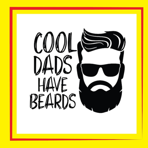 Vector diseño de la camisa svg de la barba del padre para el día del padre