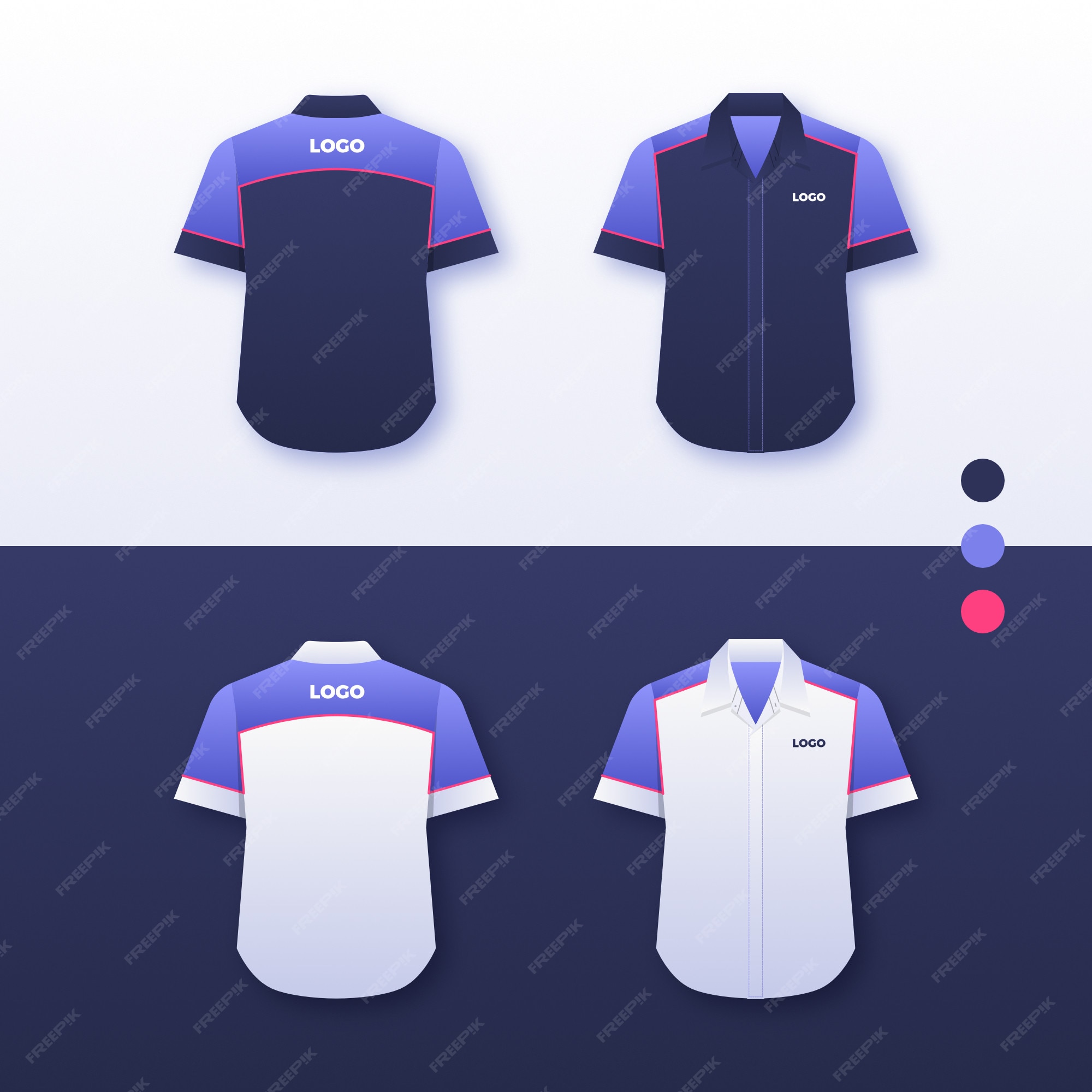 Diseño de la camisa uniforme de la empresa | Vector Premium