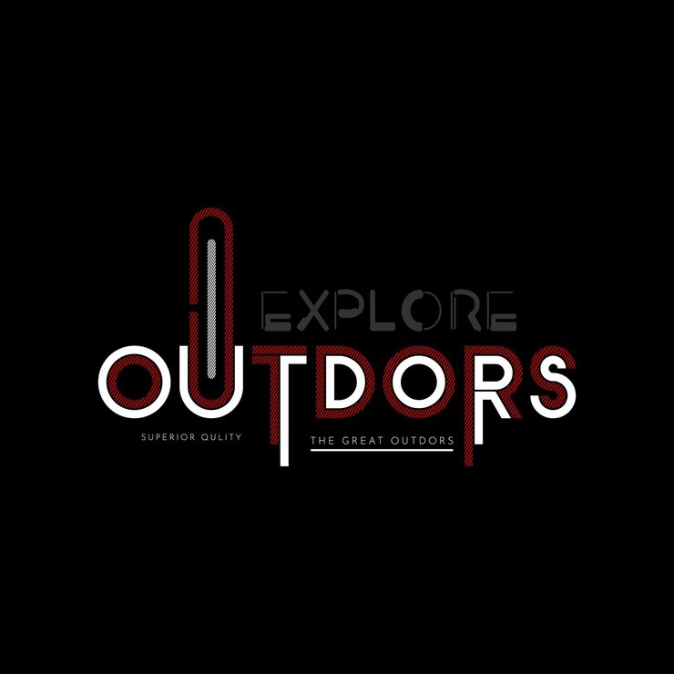 Diseño de camisas con impresión vectorial de tipografía gráfica con letras al aire libre