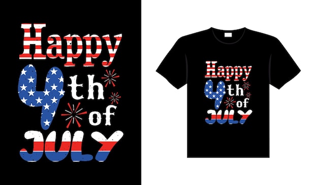 Diseño de camiseta del 4 de julio Celebración del día de la independencia de Estados Unidos