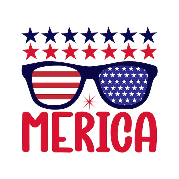 Diseño de camiseta del 4 de julio.