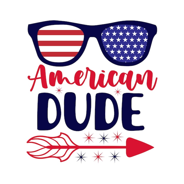 Diseño de camiseta del 4 de julio.