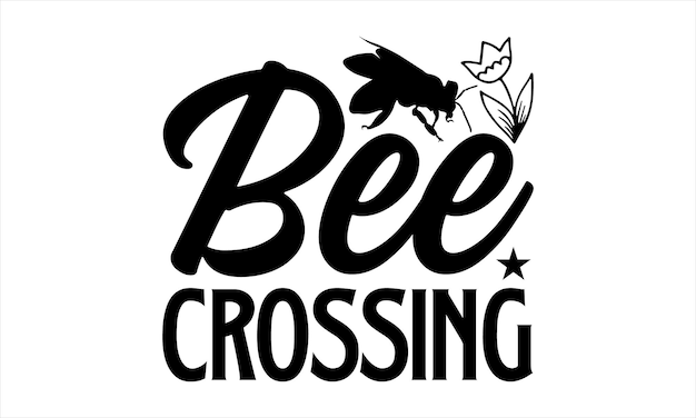 Diseño de camiseta de abeja Diseño de svg de ilustración de vector de caligrafía hecha a mano