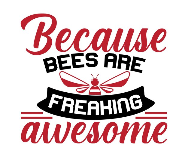 Diseño de camiseta de abeja vectorial