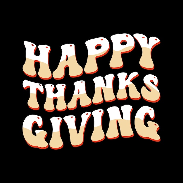 Diseño de camiseta de Acción de Gracias feliz Diseño de letras de Acción de Gracias feliz Diseño de svg de Acción de Gracias