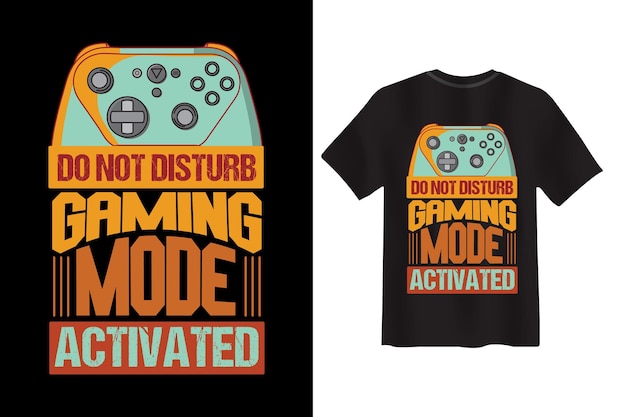 Diseño de camiseta activado en modo de juego No molestar