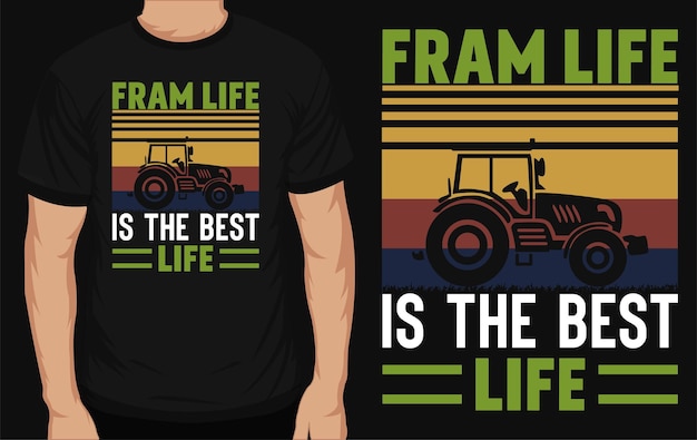 Vector diseño de camiseta agrícola.