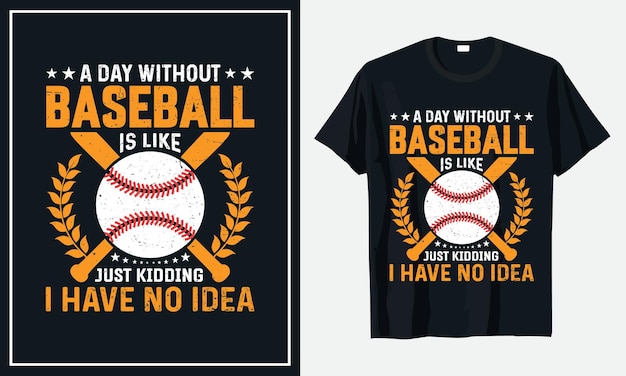 Diseño de camiseta de amante del béisbol vector premium