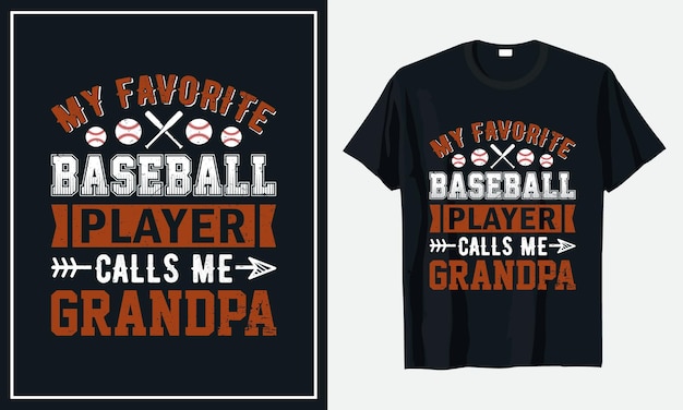 Diseño de camiseta de amante del béisbol vector premium