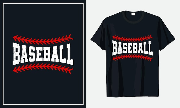 Diseño de camiseta de amante del béisbol Vector Premium