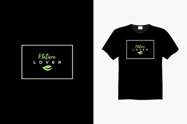 Diseño de camiseta amante de la naturaleza.