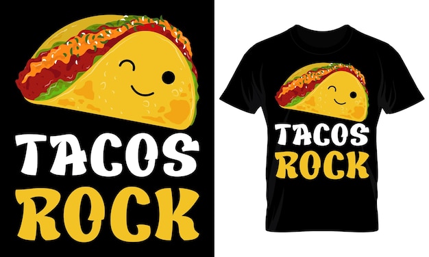 Diseño de camiseta de amante del taco Plantilla de impresión de camiseta de taco de comida rápida de comida mexicana divertida