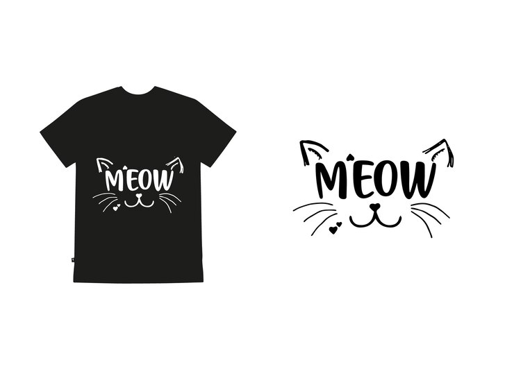 Diseño de camiseta para amantes de los gatos.