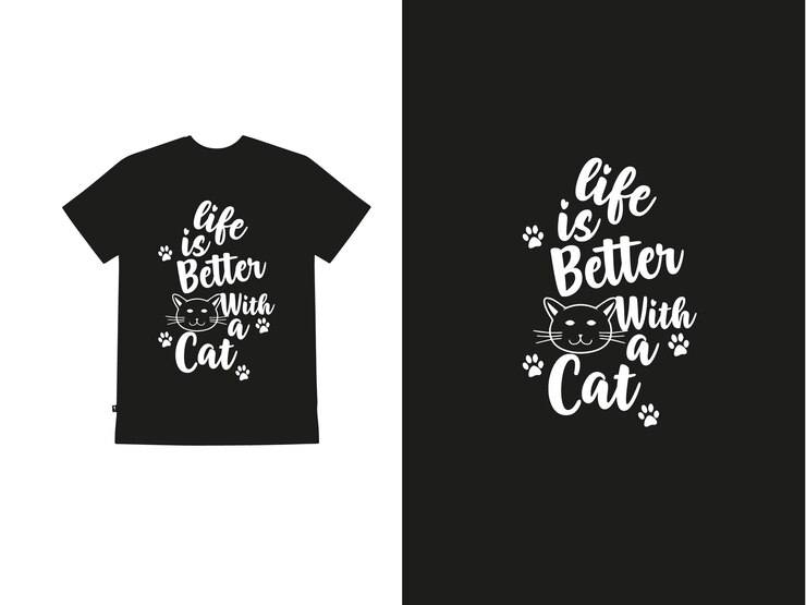 Diseño de camiseta para amantes de los gatos.
