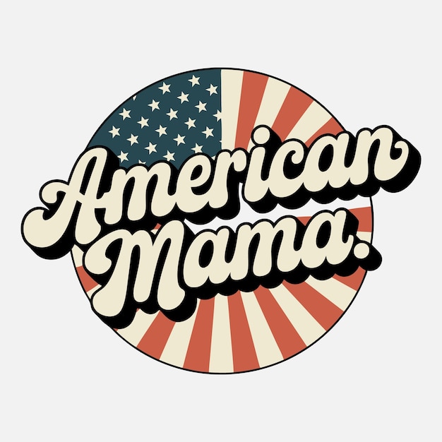 Diseño de camiseta americana vintage para el 4 de julio