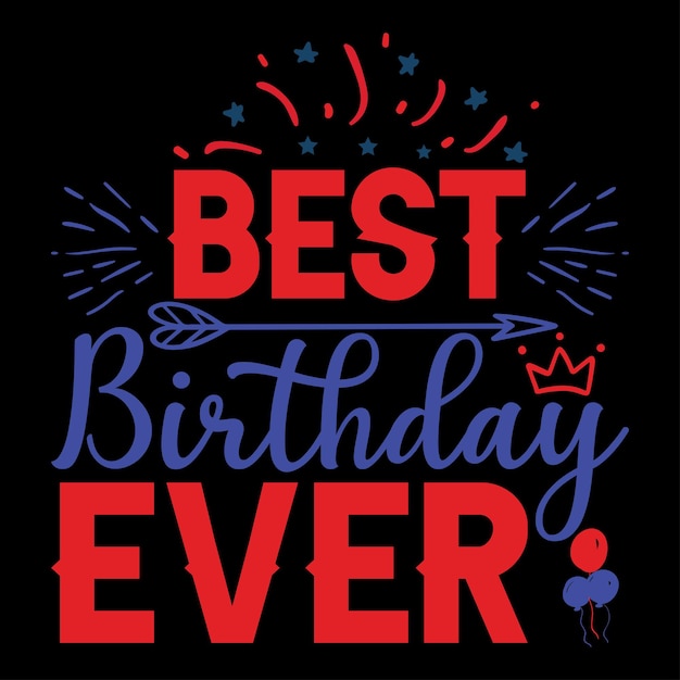 Diseño de camiseta de amor de cumpleaños Diseño de feliz cumpleaños