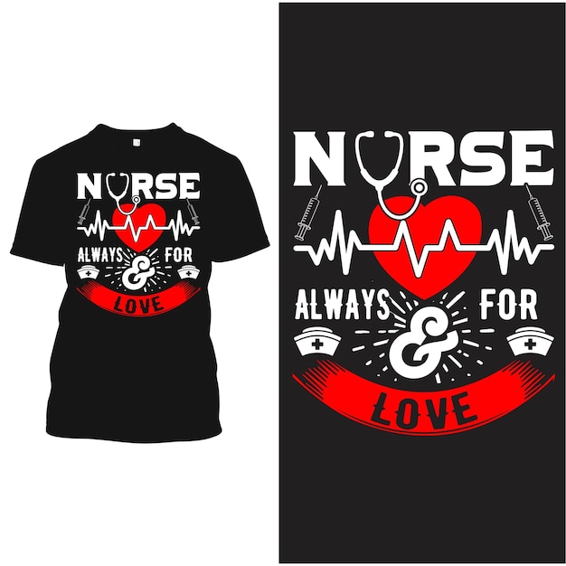 Diseño de camiseta amorosa de enfermera