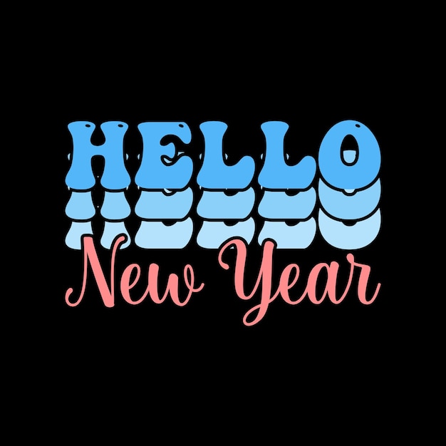 Diseño de camiseta de año nuevo