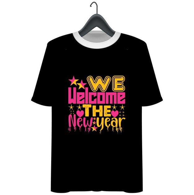Diseño de camiseta de año nuevo