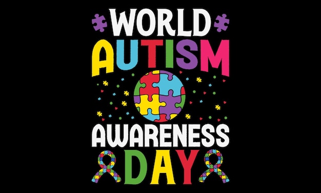Diseño de camiseta de autismo Letrado dibujado a mano frase póster pancarta volante y taza