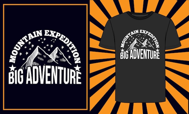 Diseño de camiseta de aventura Diseño de camiseta de aventura vectorial de montaña de pino de aventura