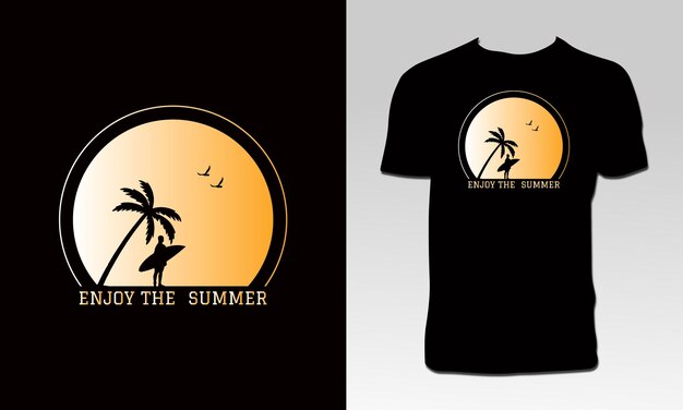 Diseño de camiseta de aventura de verano