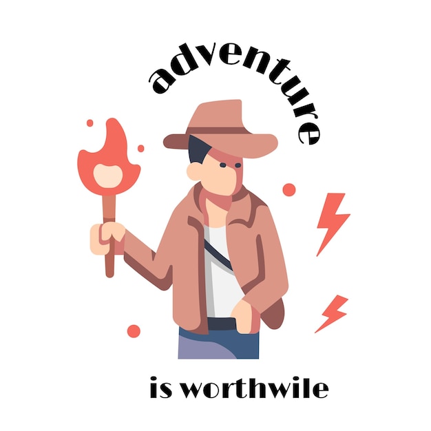 Vector diseño de camiseta de aventura de viaje con ilustración