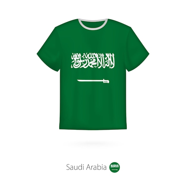 Diseño de camiseta con bandera de Arabia Saudita Plantilla de vector de camiseta