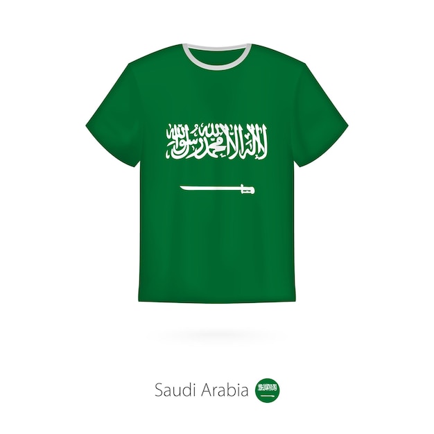 Diseño de camiseta con bandera de Arabia Saudita Plantilla de vector de camiseta